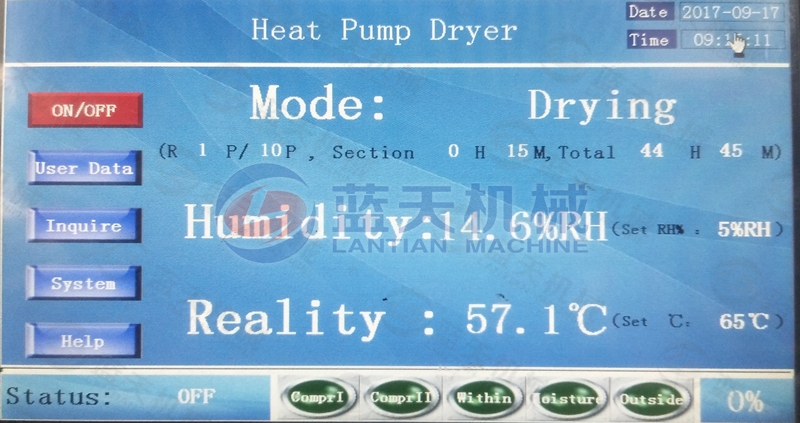 ginger dryer PLC LCD