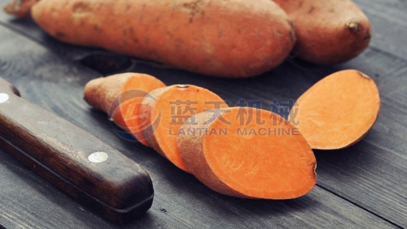 sweet potato before drying