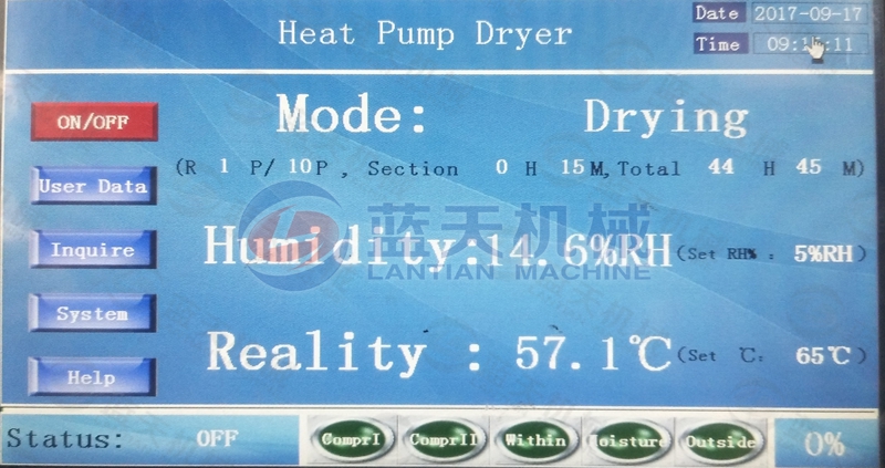capers dryer PLC LCD