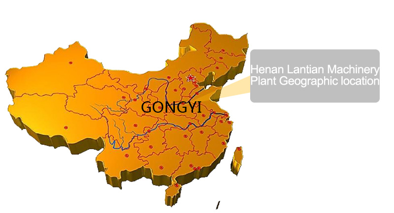 Geographical location of Lantian Machinery Factory