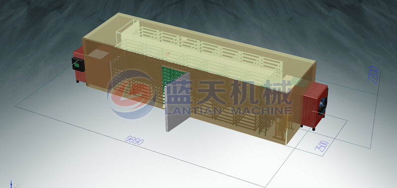 prune dryer three-dimensional map