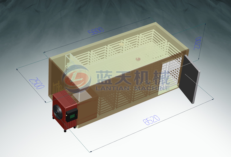 Sand fruit dryer three-dimensional map