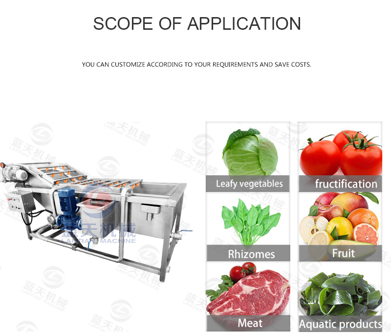 potato washing machine application scope