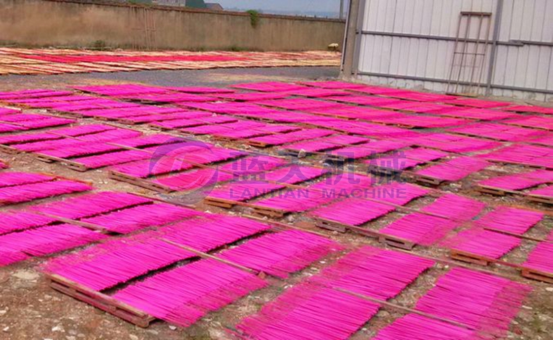 incense sticks drying site